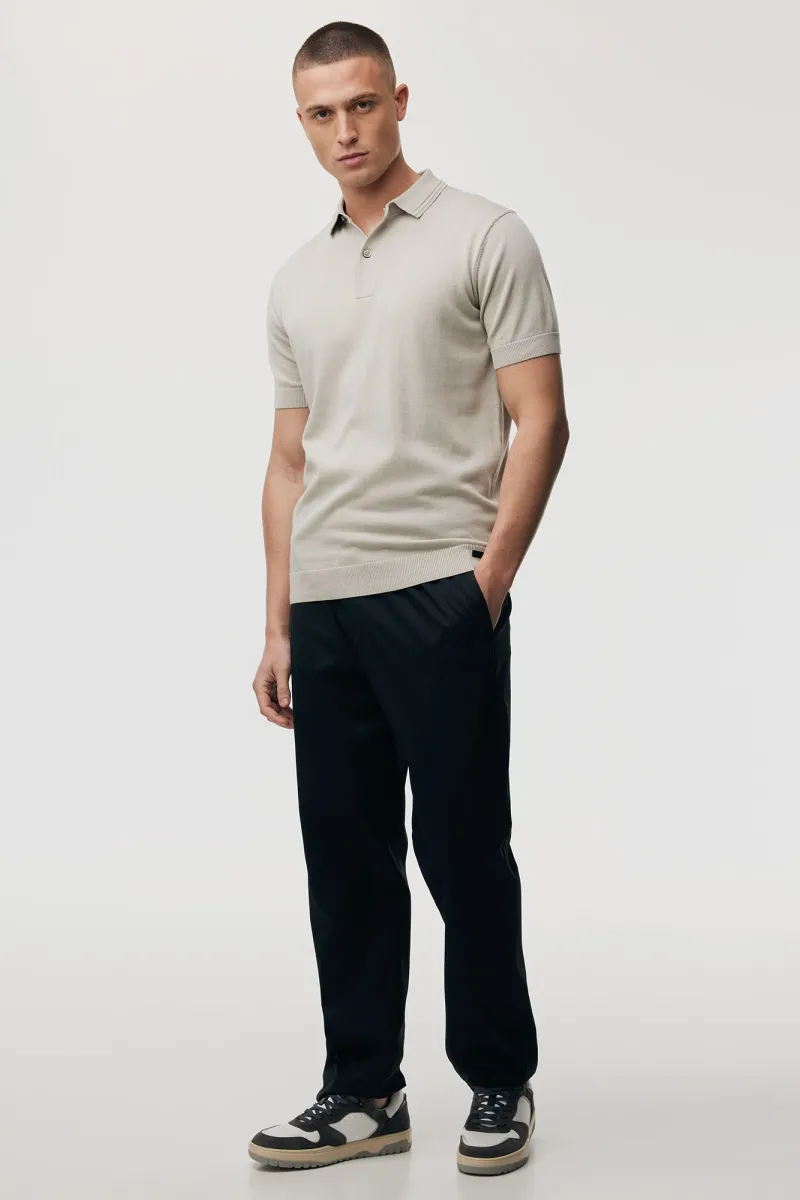 Polo met 2 knopen | Beige