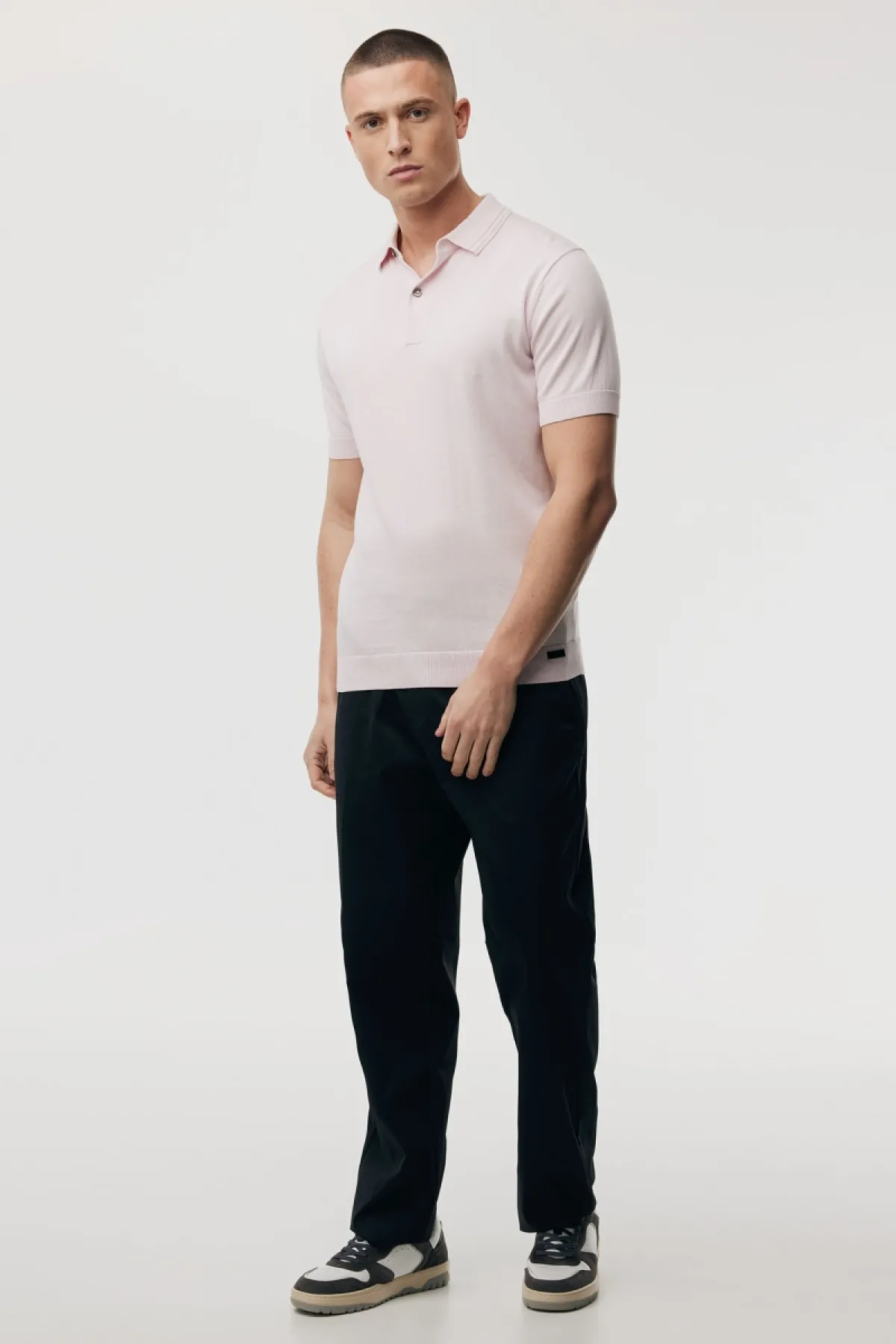 Polo met 2 knopen | Roze