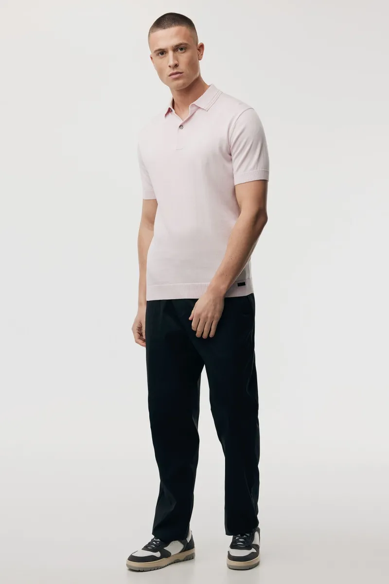 Polo met 2 knopen | Roze