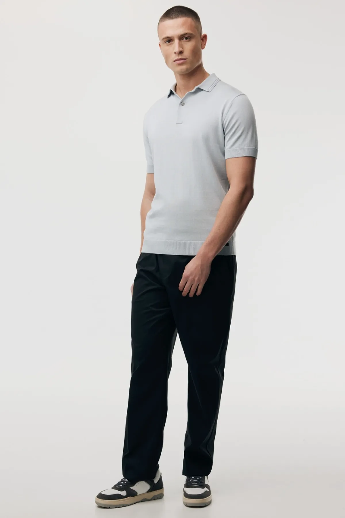 Polo met 2 knopen | Lichtblauw