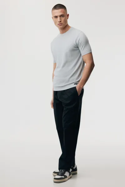 Structuur T-shirt | Lichtblauw