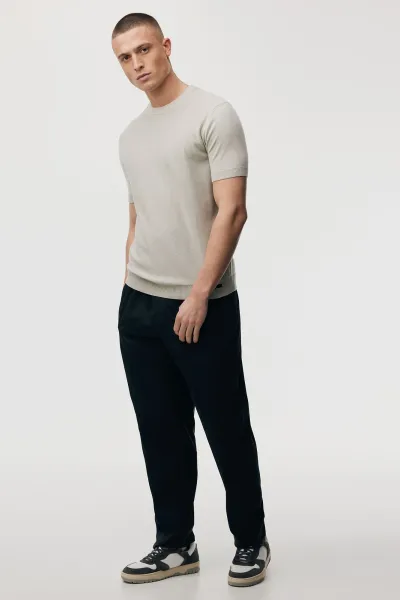 Structuur T-shirt | Beige