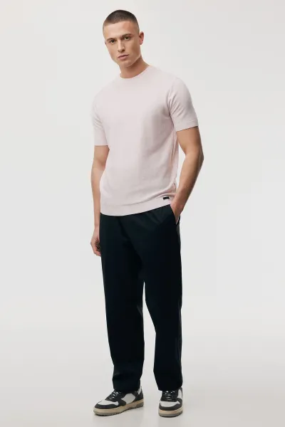 Structuur T-shirt | Roze