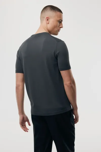 Roundneck T-shirt | Donkergrijs