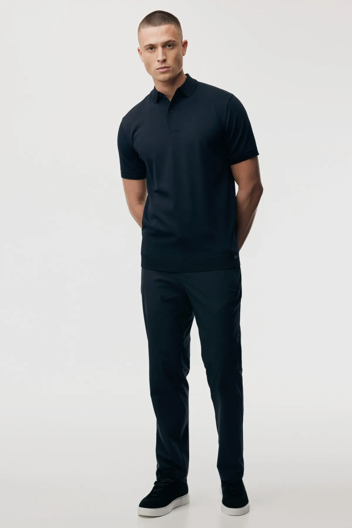 Gebreide Polo | Donkerblauw