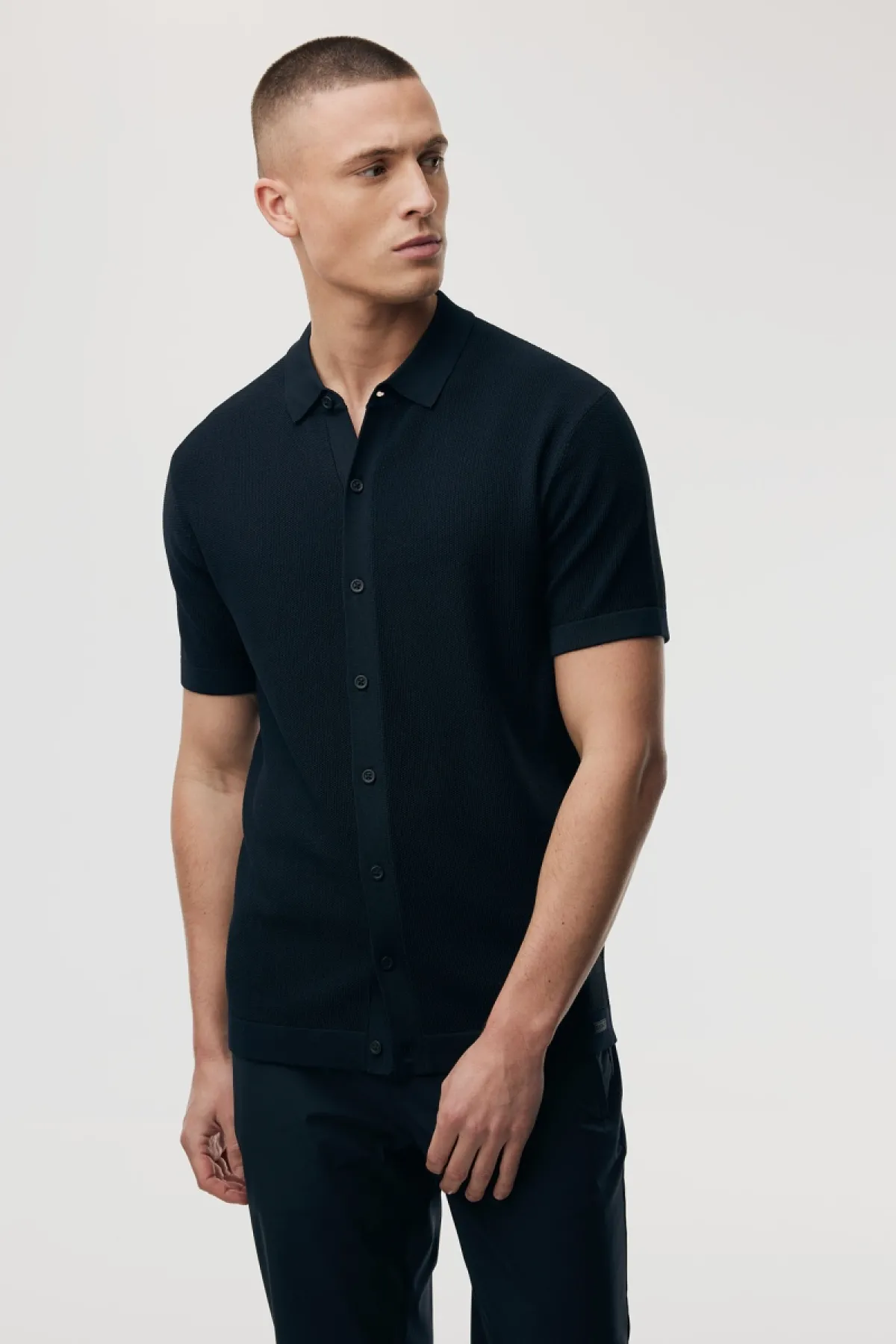 Polo 8-knoops | Donkerblauw