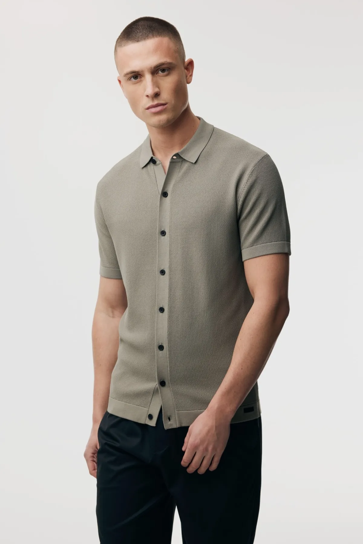 Polo 8-knoops | Bruin