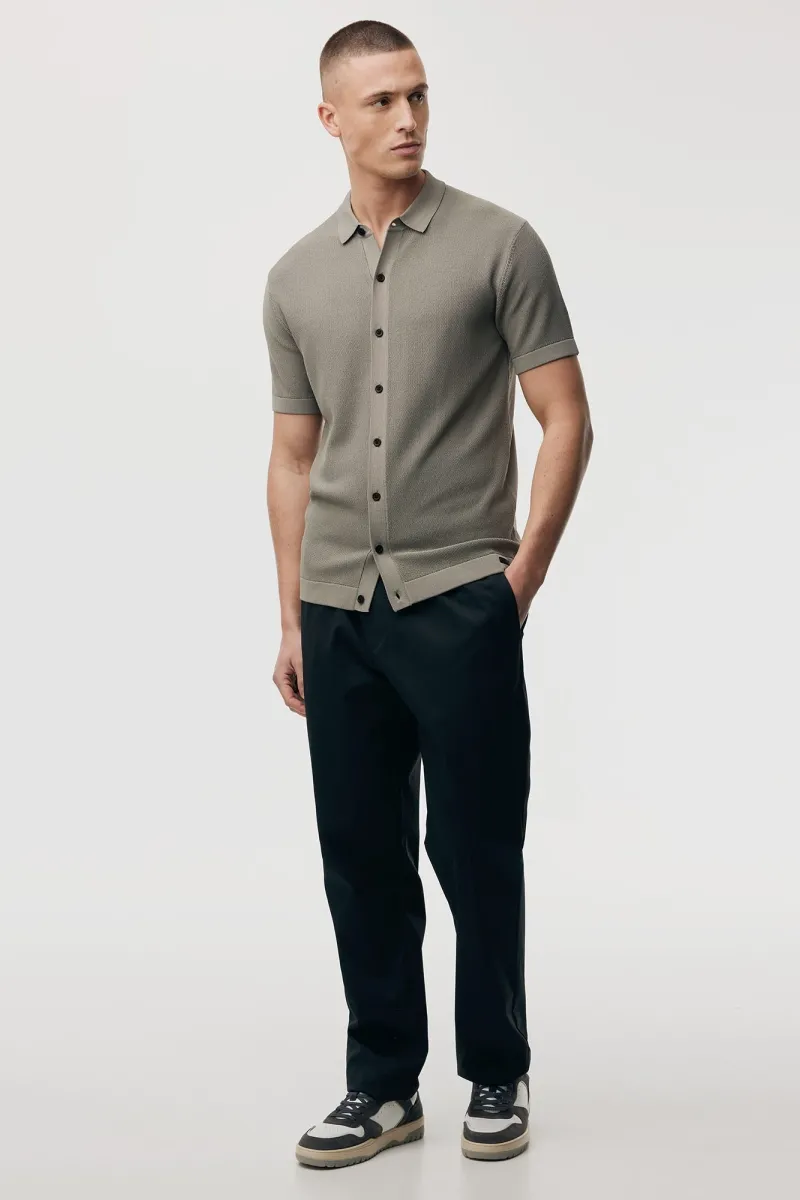 Polo 8-knoops | Bruin