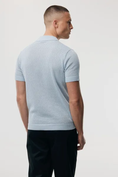 Structuur Polo | Lichtblauw