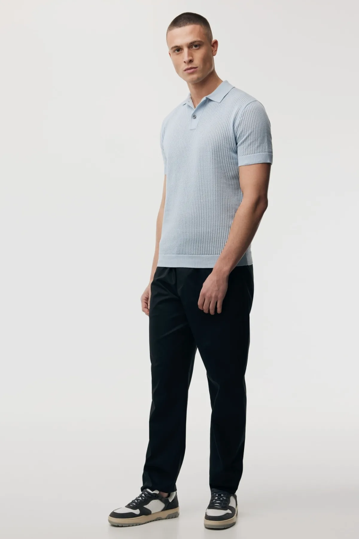 Structuur Polo | Lichtblauw