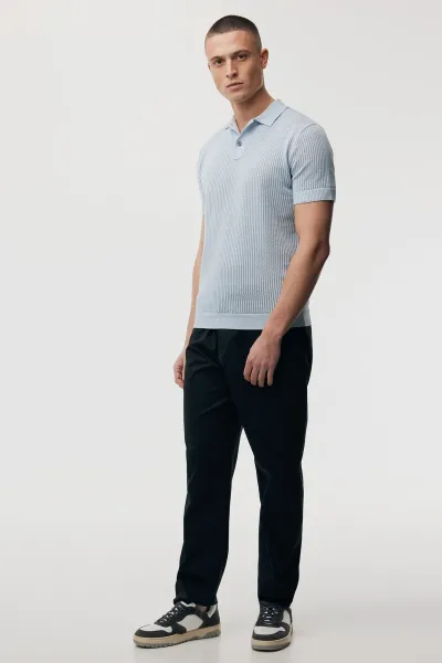 Structuur Polo | Lichtblauw