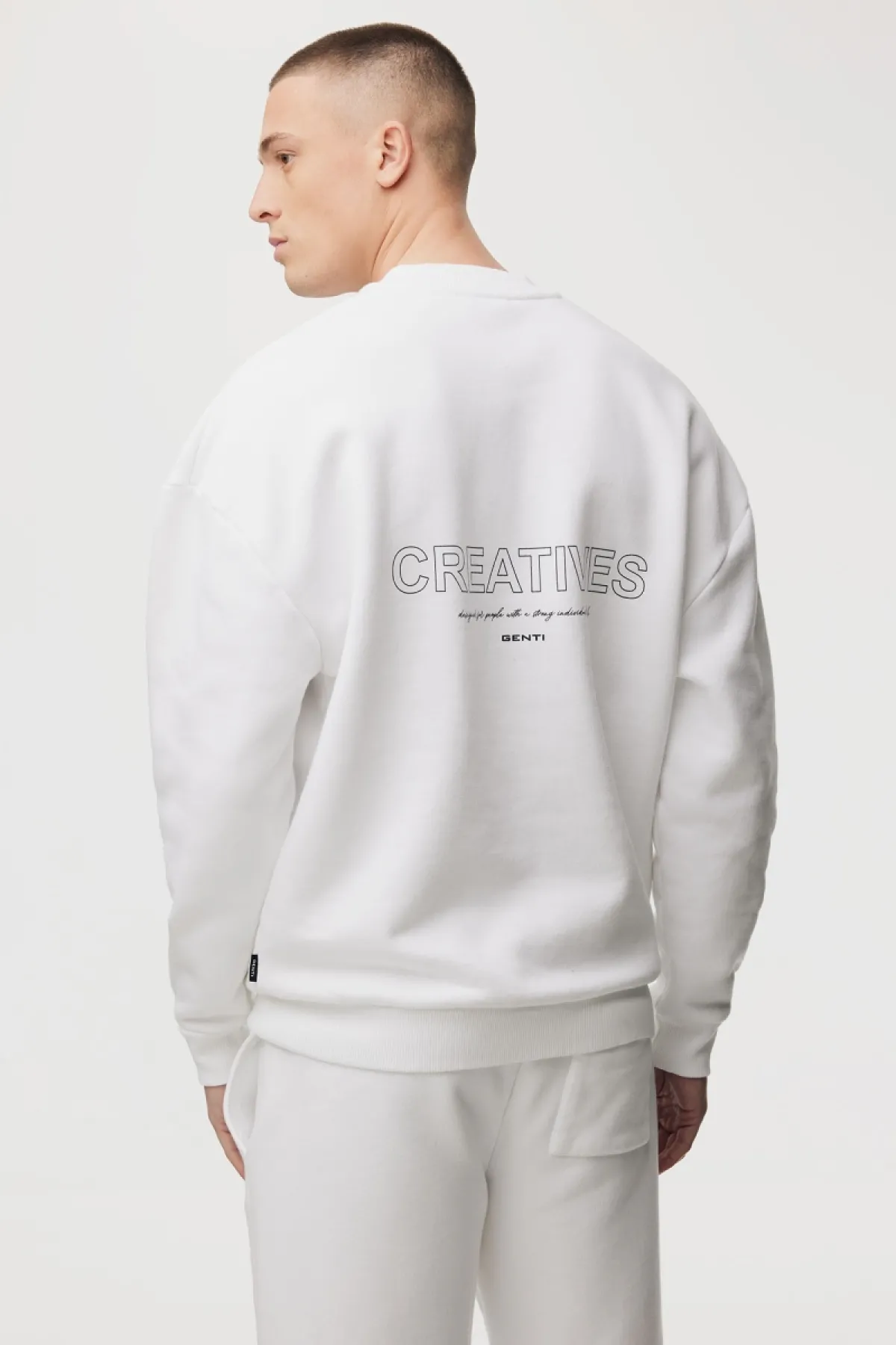 Backprint Sweater | Wit