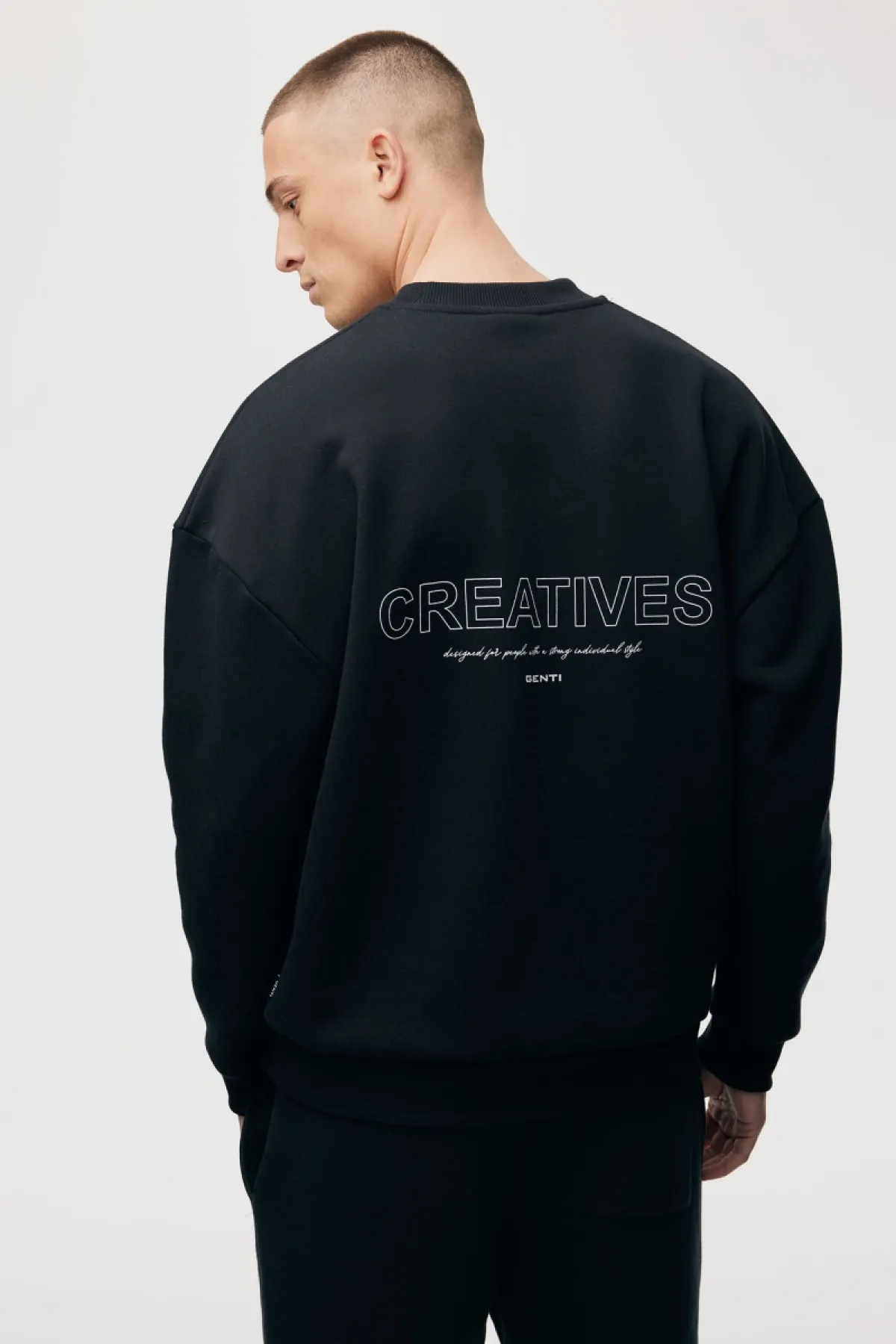 Backprint Sweater | Zwart