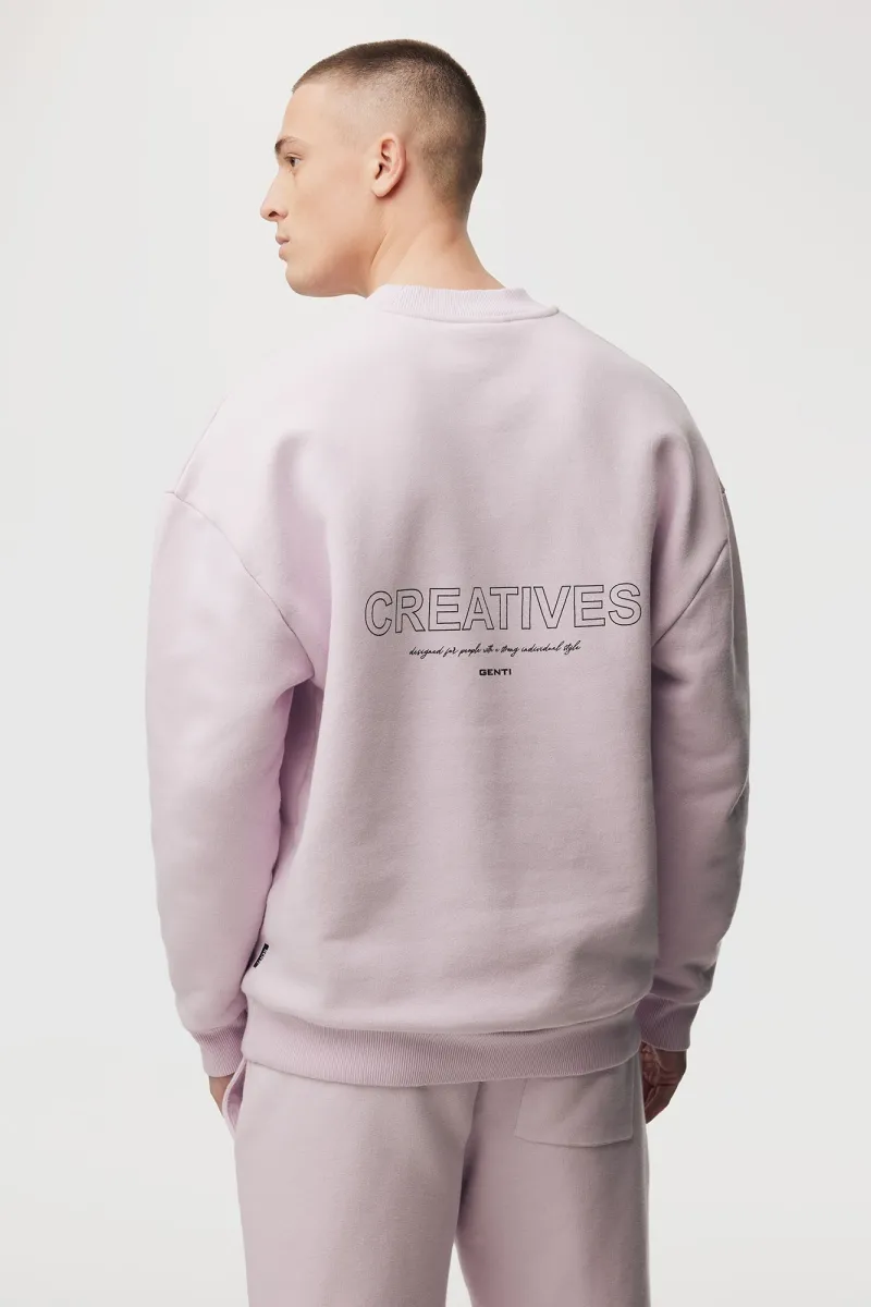 Backprint Sweater | Roze