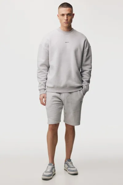 Backprint Sweater | Lichtgrijs