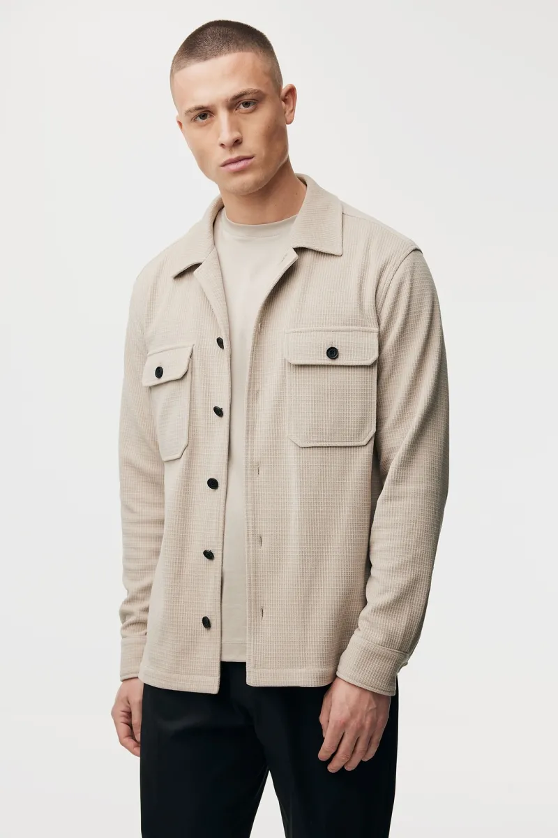 Structuur Overshirt | Beige