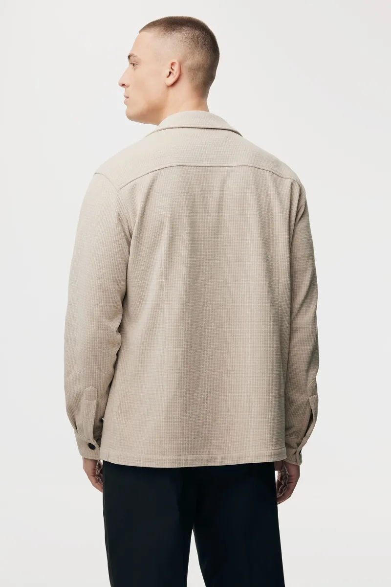 Structuur Overshirt | Beige
