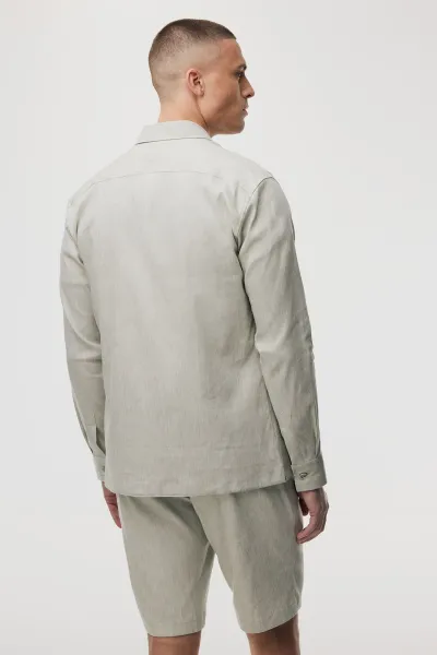 Linnen Overshirt | Lichtgroen