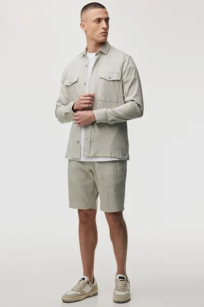 Linnen Overshirt | Lichtgroen
