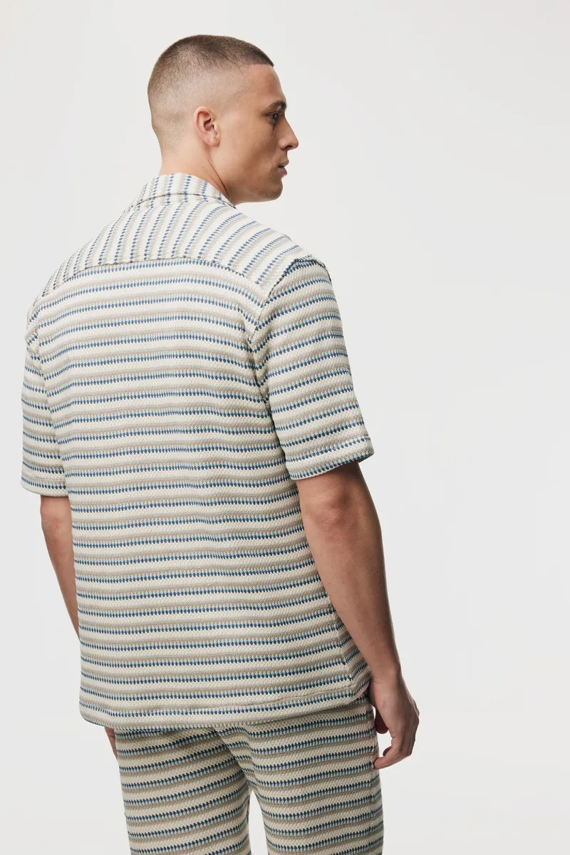 Gestreept Overshirt | Beige