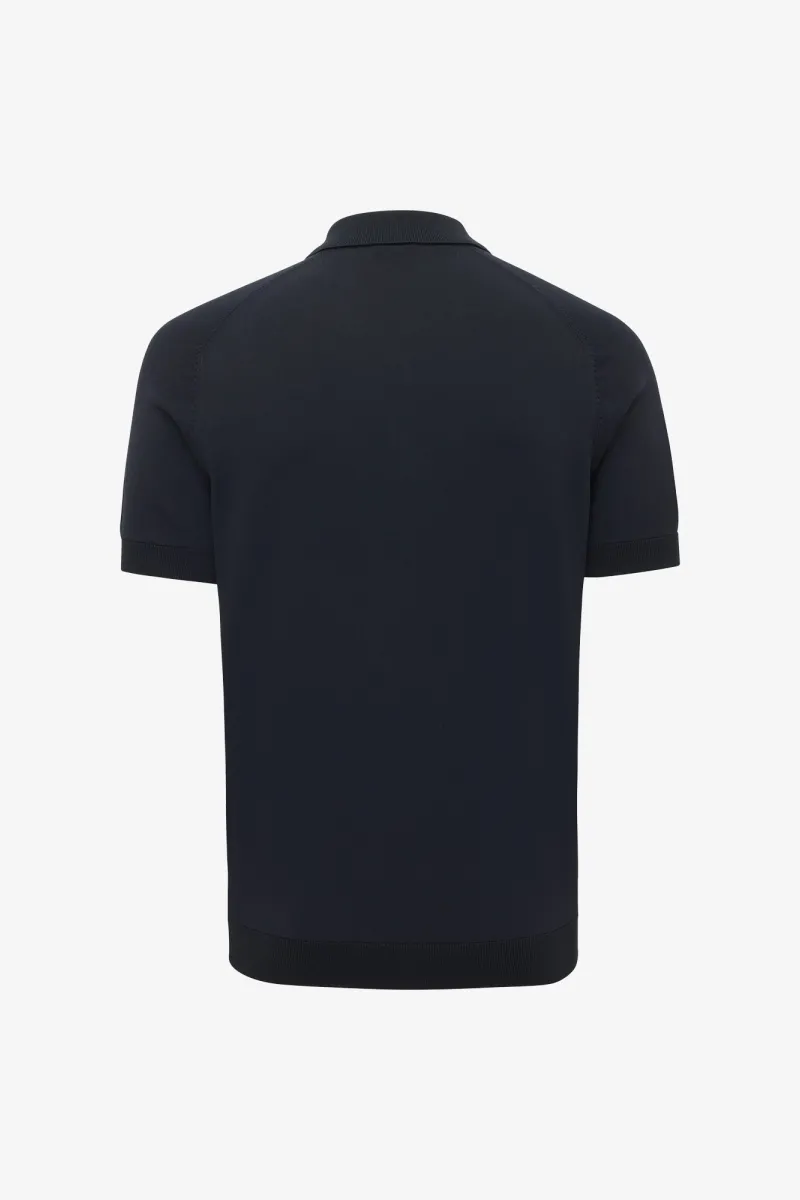 Polo zip | Donkerblauw