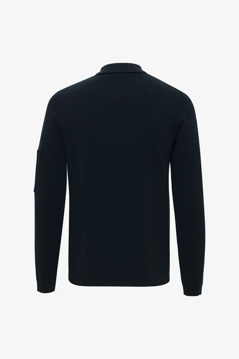 Polo zip | Donkerblauw