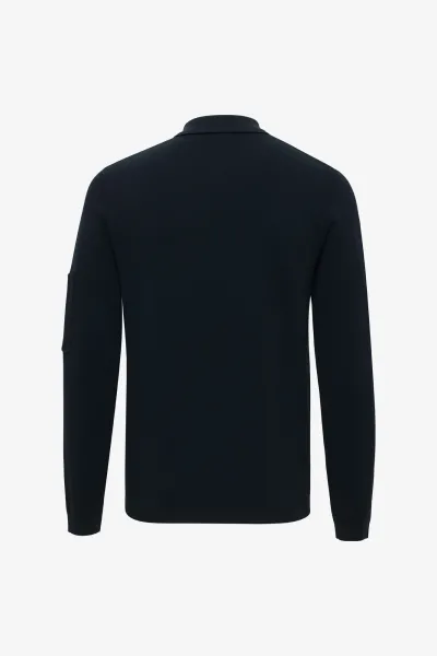 Polo zip | Donkerblauw