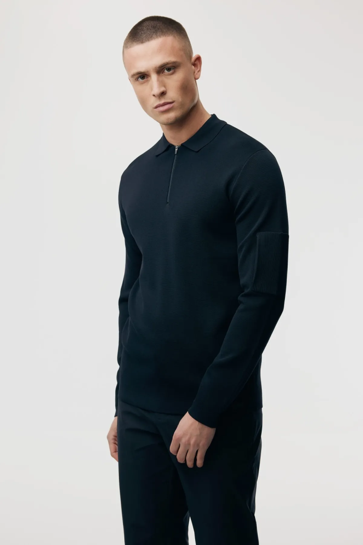 Polo zip | Donkerblauw