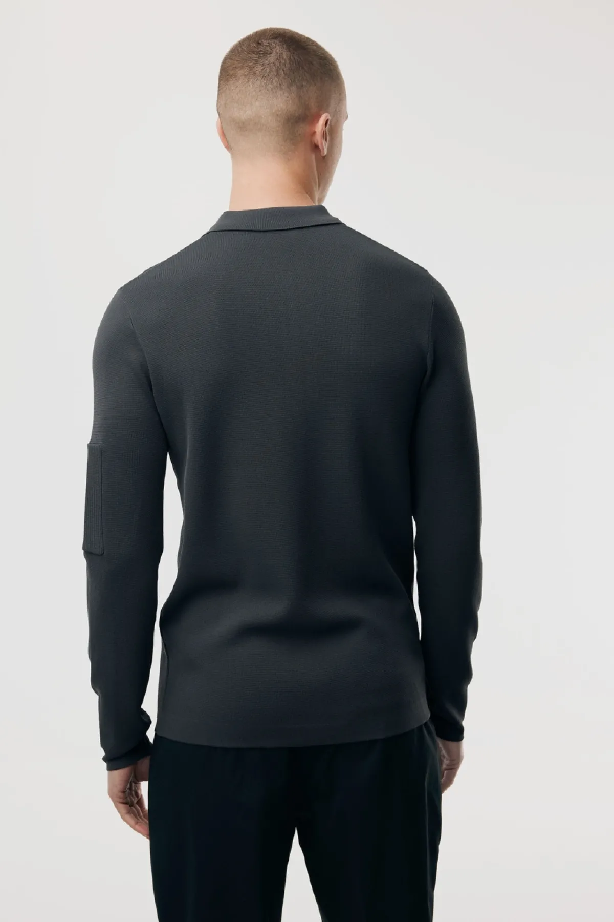 Polo zip | Donkergrijs