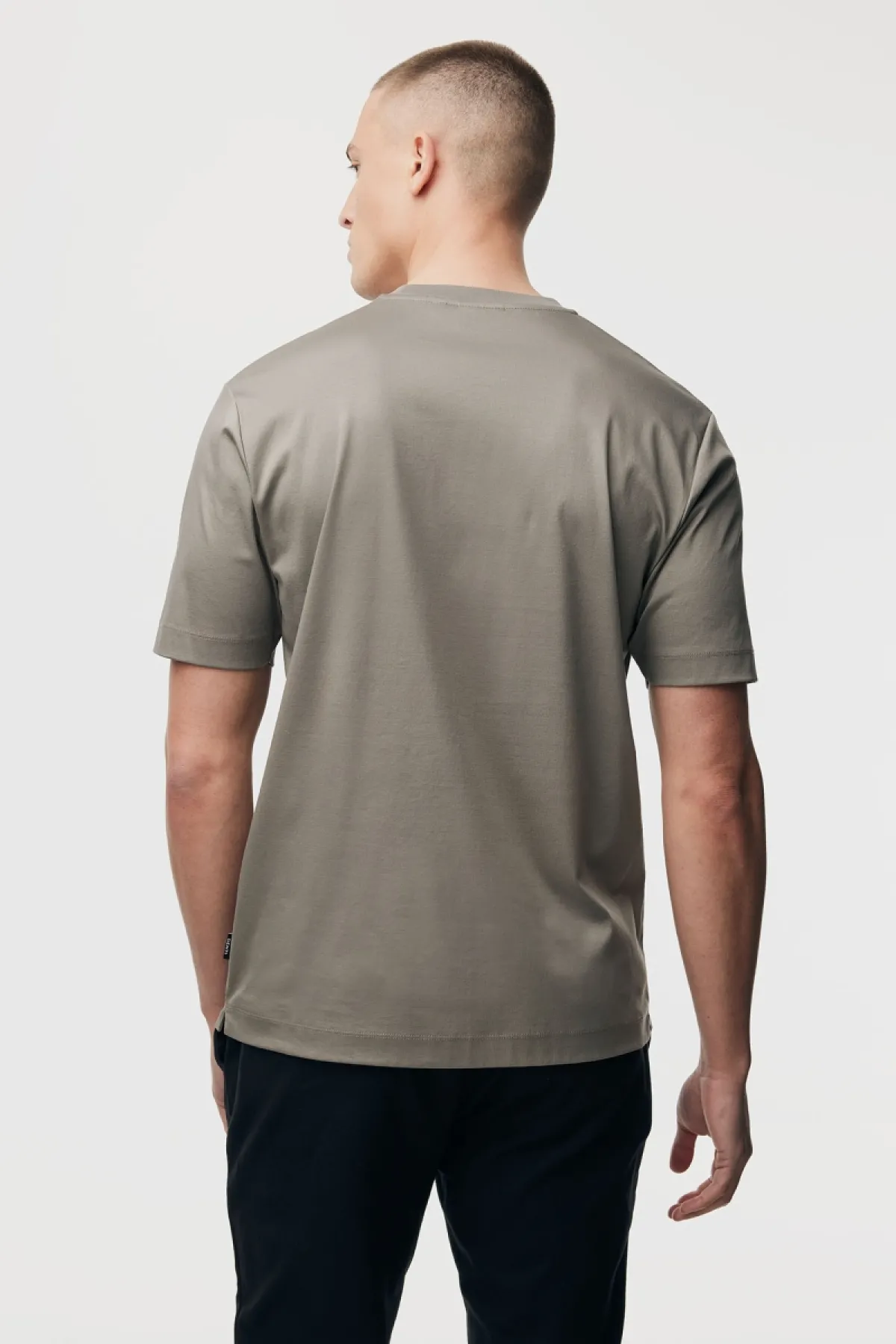 Gemerceriseerd T-shirt | Bruin