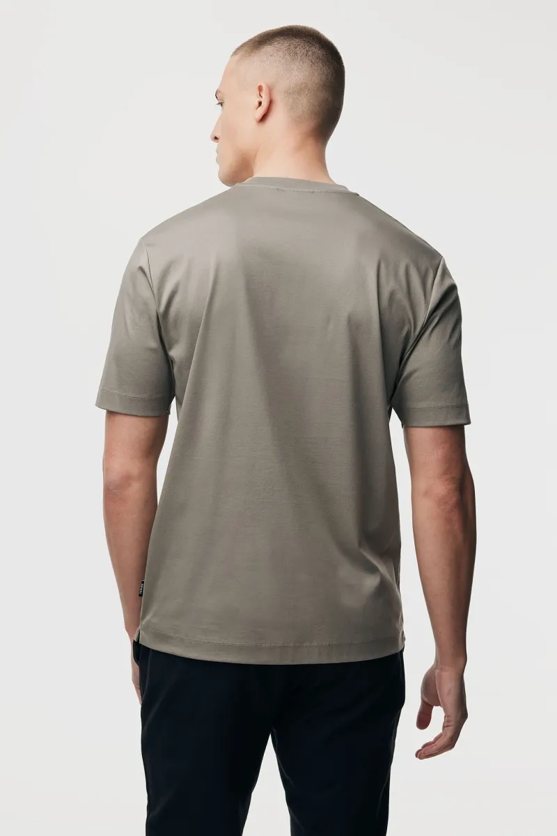 Gemerceriseerd T-shirt | Bruin