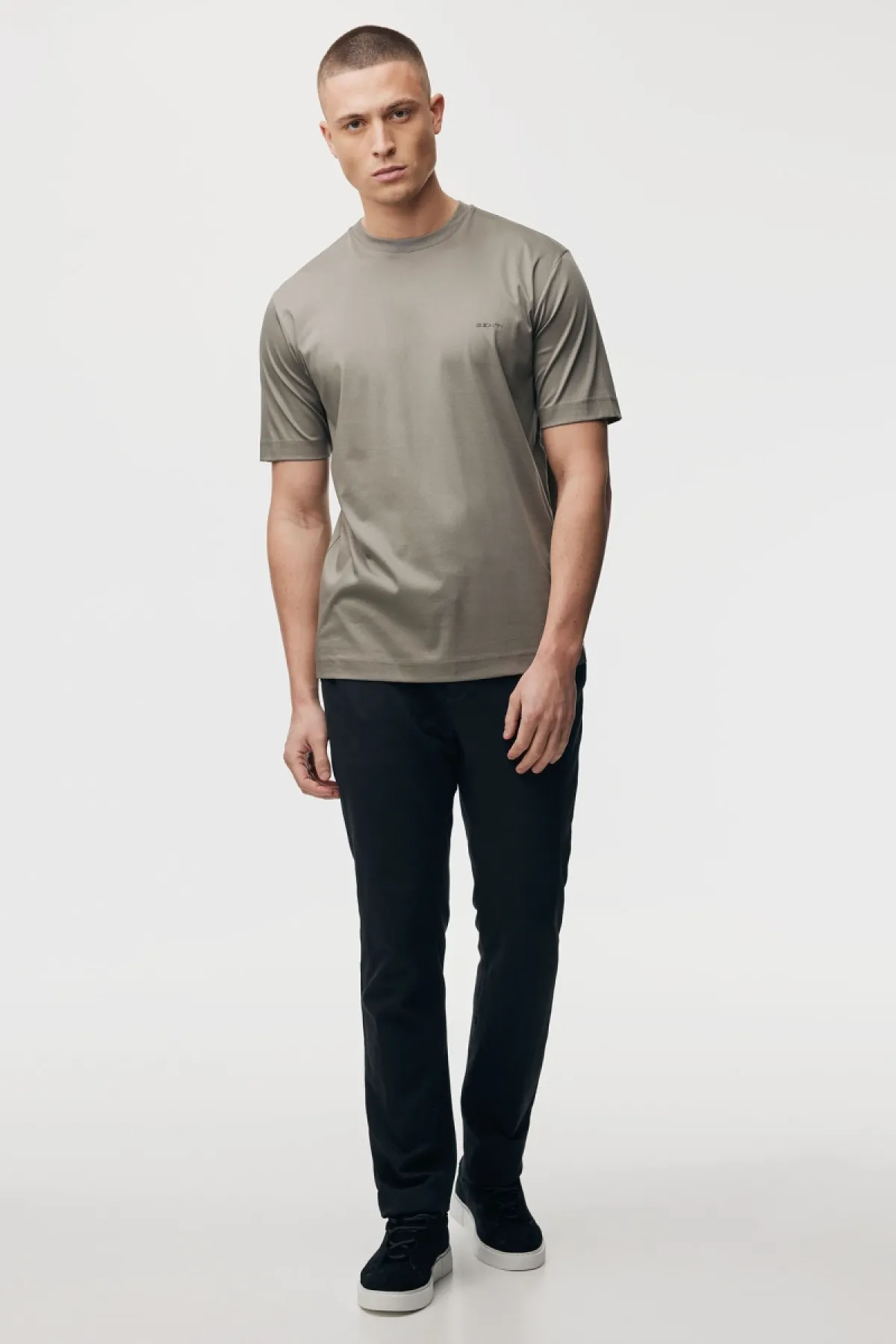 Gemerceriseerd T-shirt | Bruin