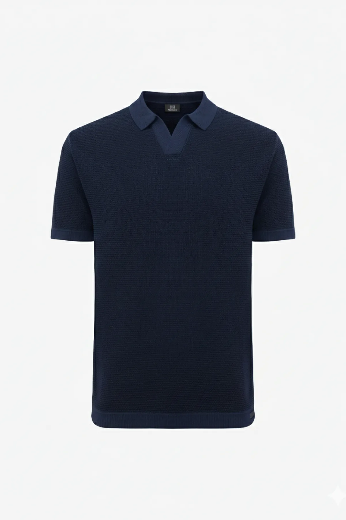 Gebreide Polo | Donkerblauw