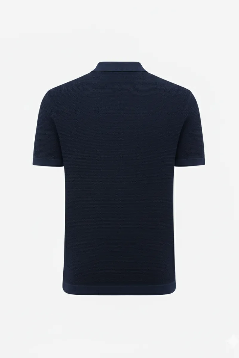 Gebreide Polo | Donkerblauw