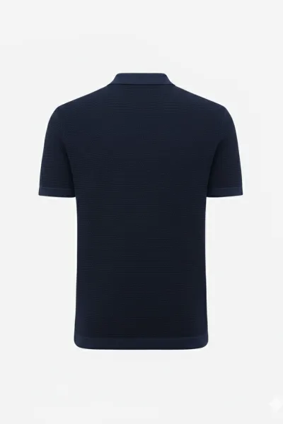 Gebreide Polo | Donkerblauw