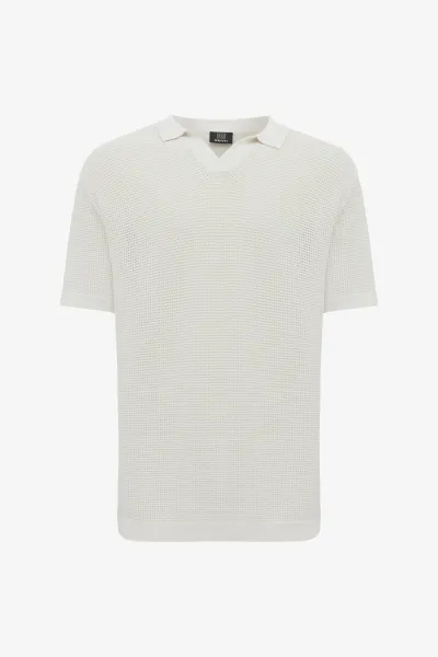 Gebreide Polo | Off white