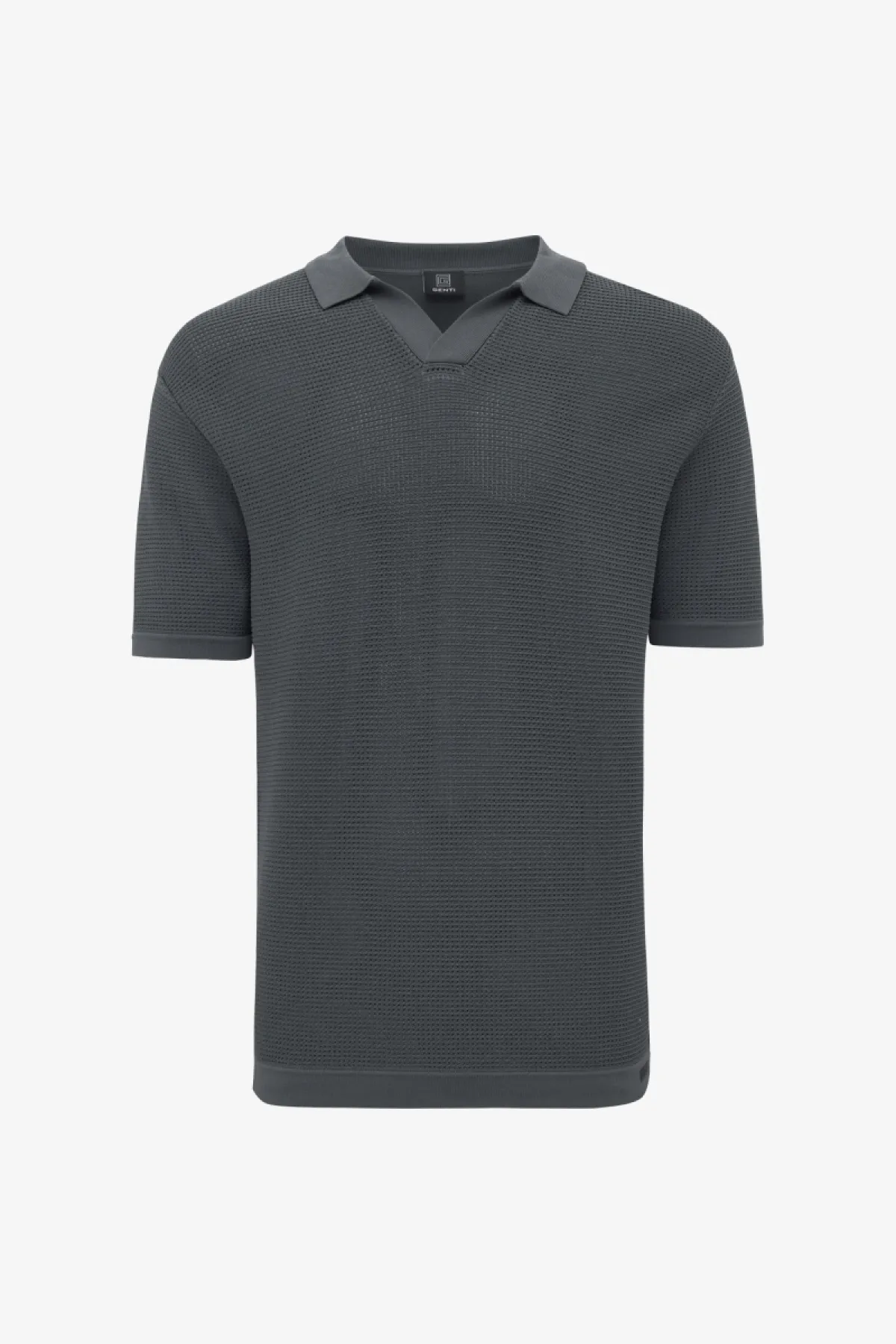 Gebreide Polo | Donkergrijs