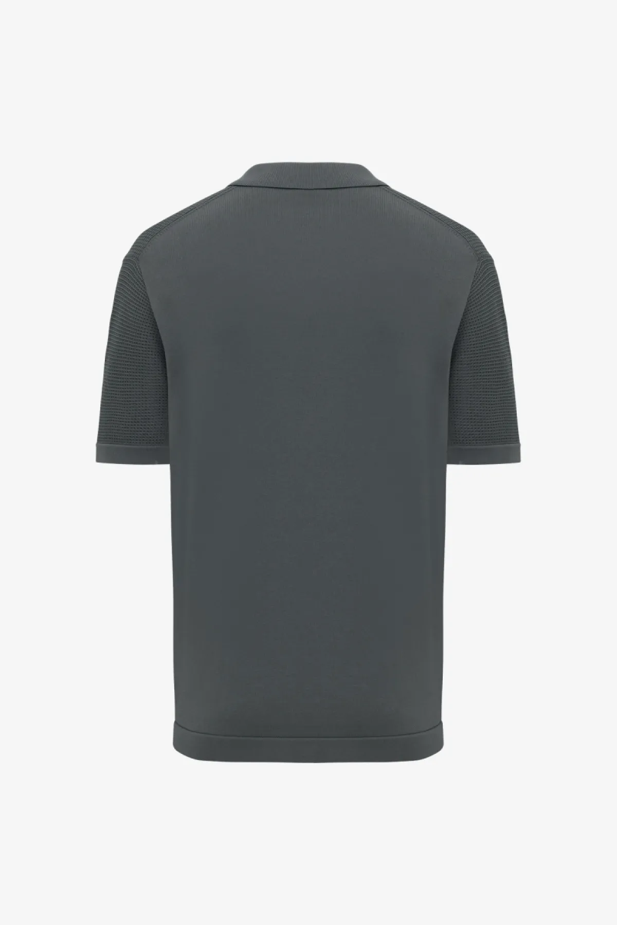 Gebreide Polo | Donkergrijs