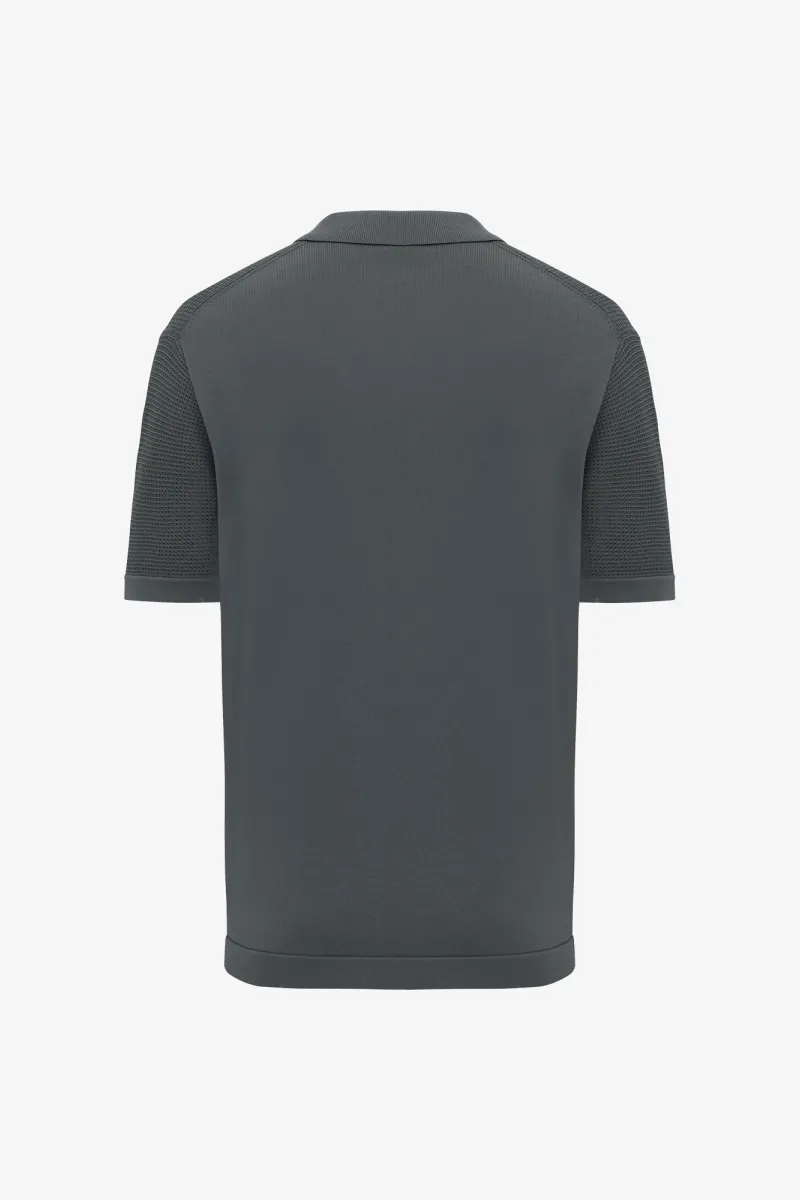 Gebreide Polo | Donkergrijs