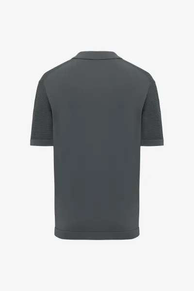 Gebreide Polo | Donkergrijs