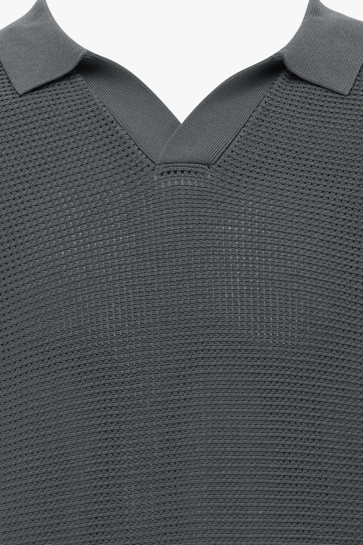 Gebreide Polo | Donkergrijs