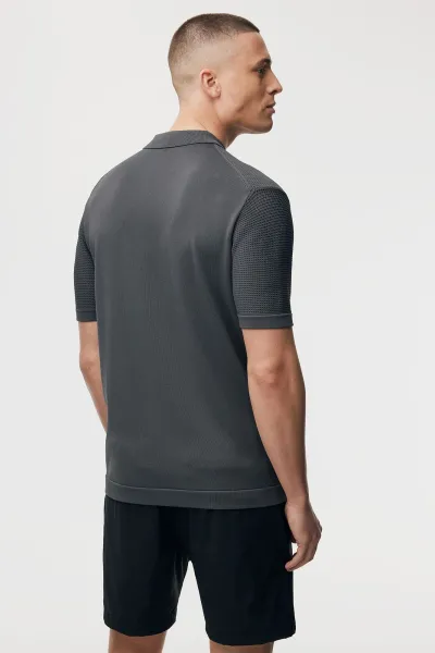 Gebreide Polo | Donkergrijs