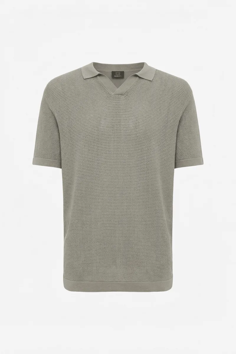 Gebreide Polo | Bruin