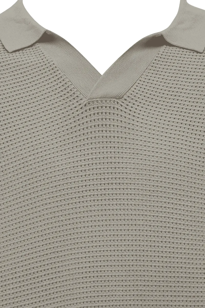 Gebreide Polo | Bruin