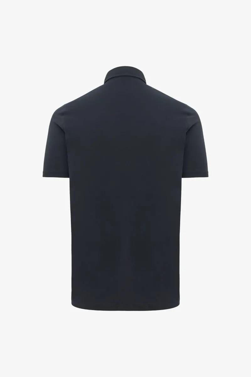 Polo met 3 knopen | Donkerblauw