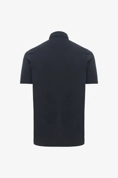 Polo met 3 knopen | Donkerblauw