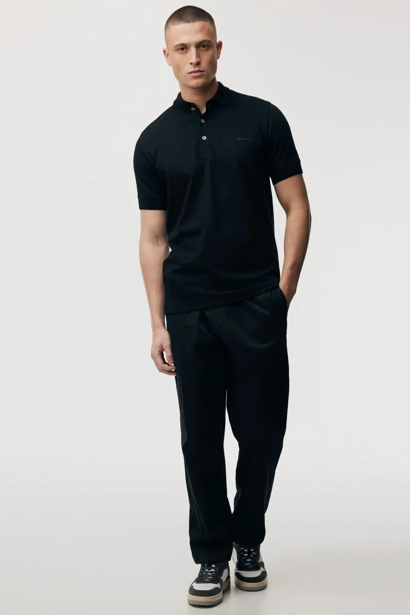 Polo met 3 knopen | Zwart