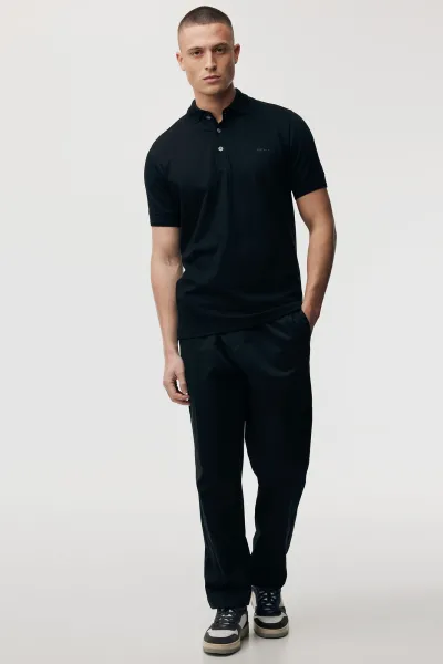 Polo met 3 knopen | Zwart