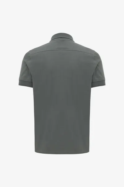 Polo met 3 knopen | Donkergrijs