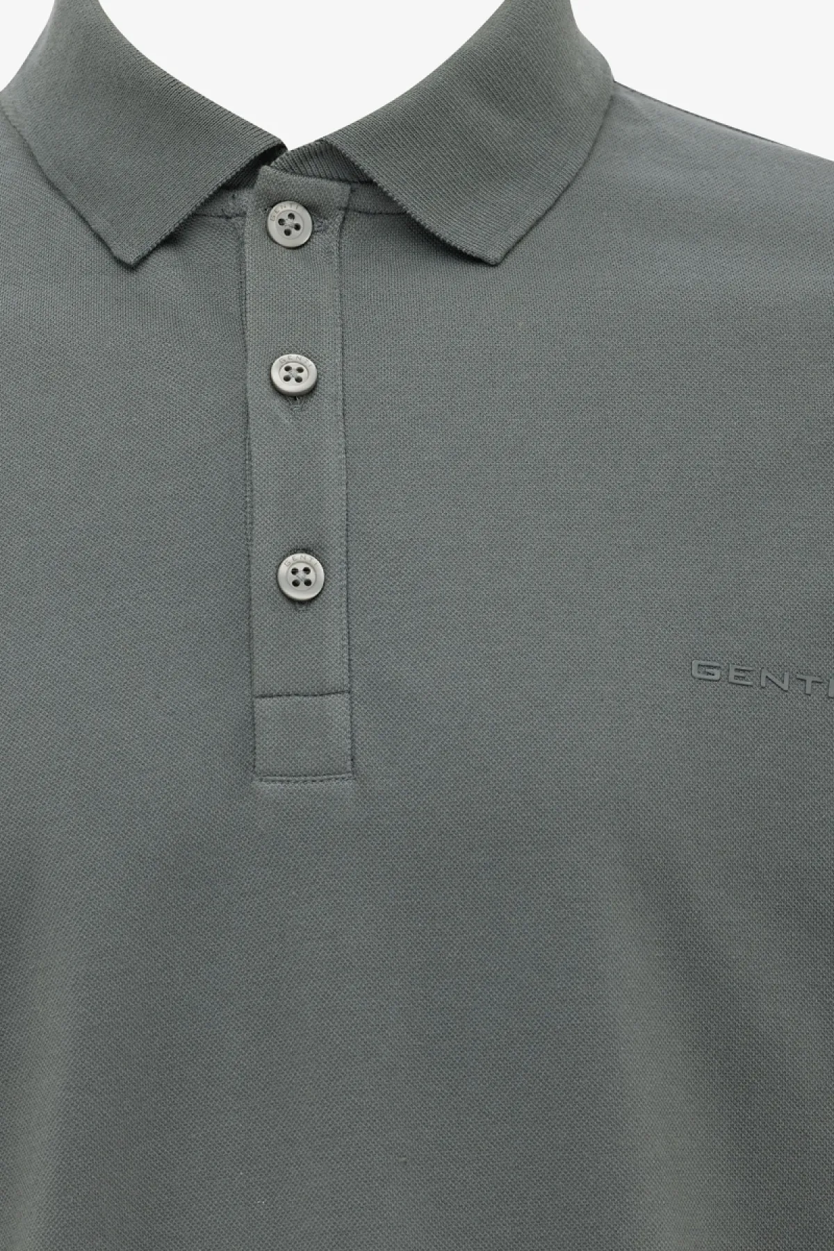 Polo met 3 knopen | Donkergrijs